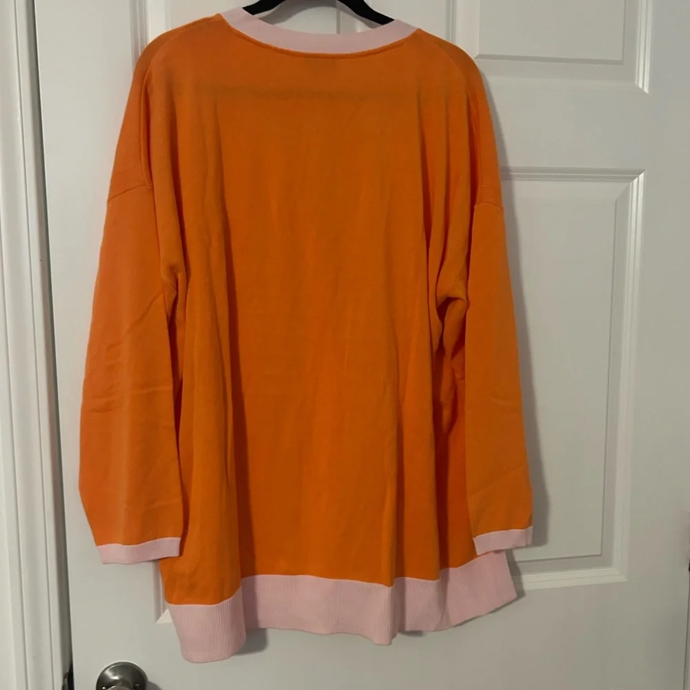 Talbots Orange and Pink Women's Cardigan - Picture 4 of 4
